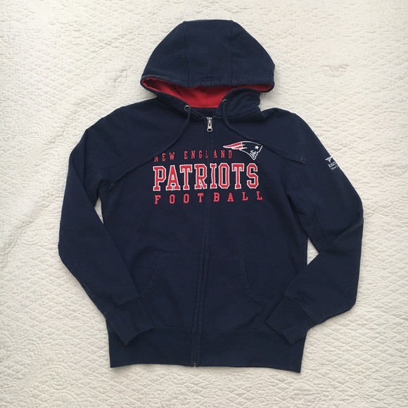 New England Patriots Embroidered Zip Up Hoodie Sweatshirt Small - Picture 1 of 6